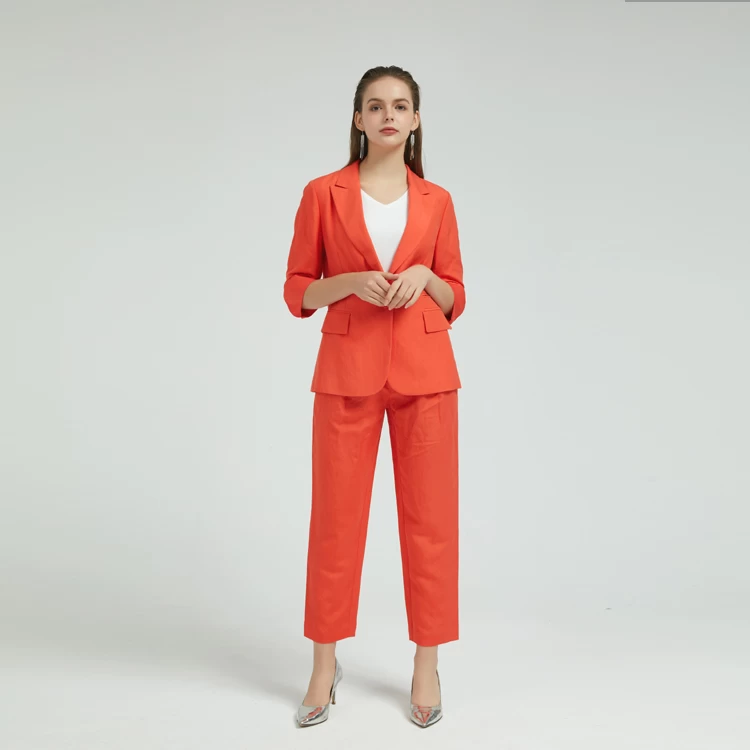 China Comfortable Women Linen Suit manufacturer
