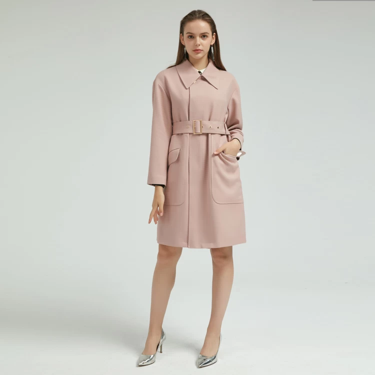 China Elgant Women Pink Coat China ODM manufacturer