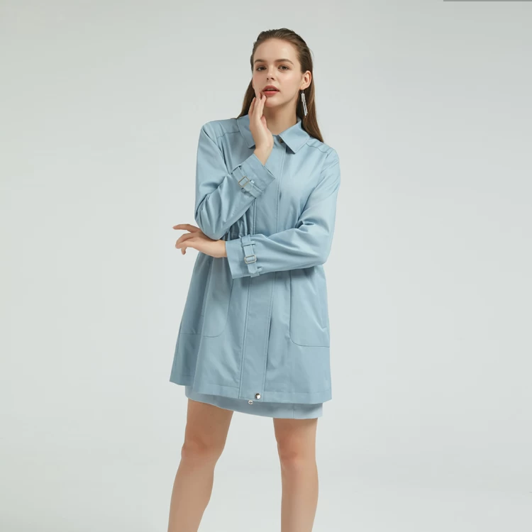 Chine Femmes Casual Blue Coat China Factory fabricant