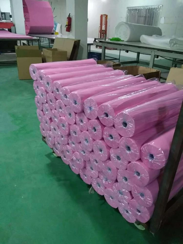 pink bed cover roll
