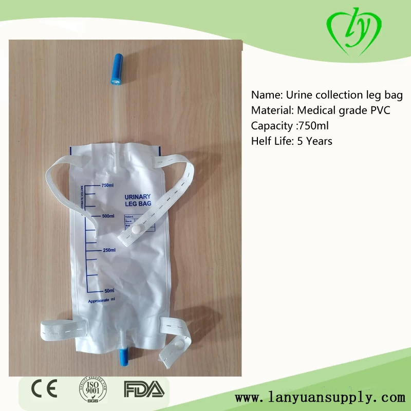 Medical Supply Disposable Sterile PVC Urine Collection Drainage Leg Bag -  China Urine Bag, Drainage Bag