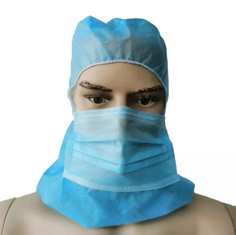 Disposable Hood Cap With Mask And Beard Cover