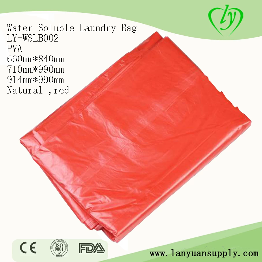 Red Water Soluble Laundry Bag 