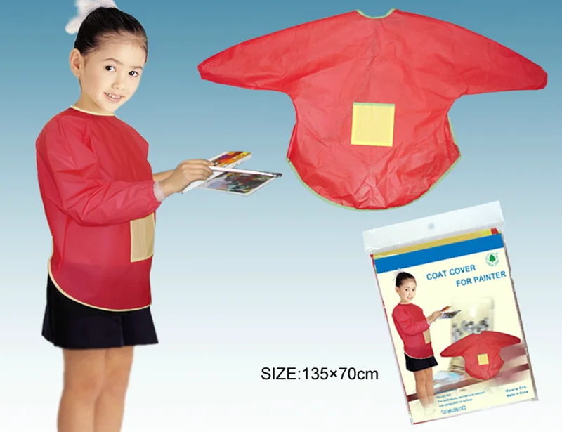 Babero de los niños de los 135 * 70cm para pintar en rojo