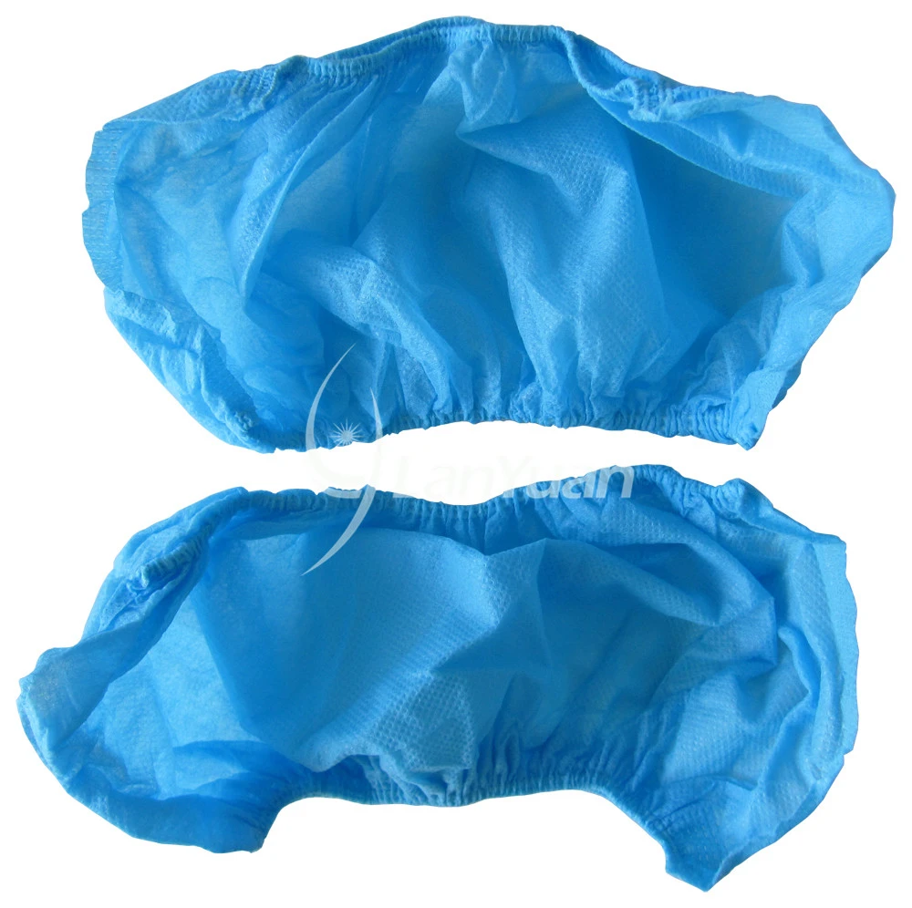Anti-Skid Nonwoven Machine-Made Blue Shoe Cover