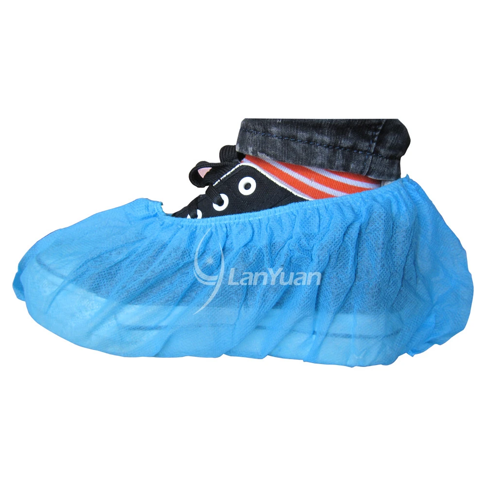 Anti-Skid Nonwoven Machine-Made Blue Shoe Cover