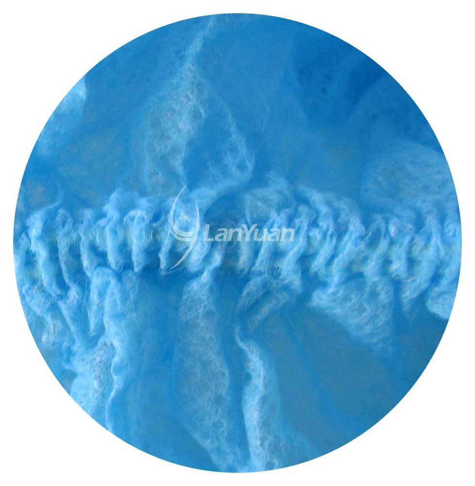 Couverture de chaussures PP de fabrication de machines non tissée bleue