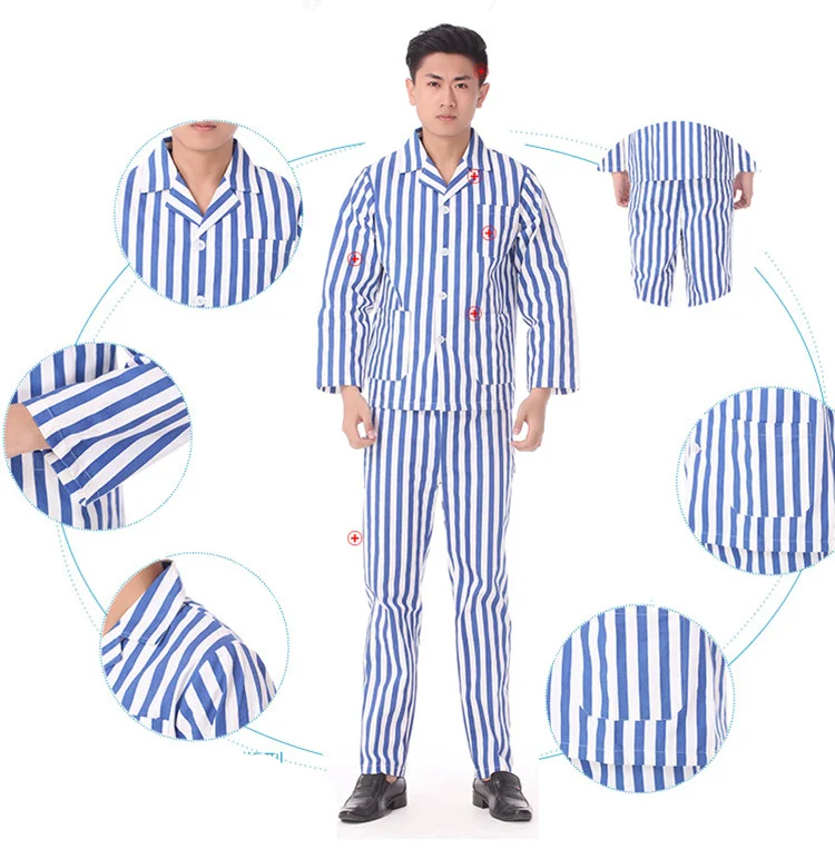 ملابس قطنية للمريض مصنوعة من قطن البوليستر