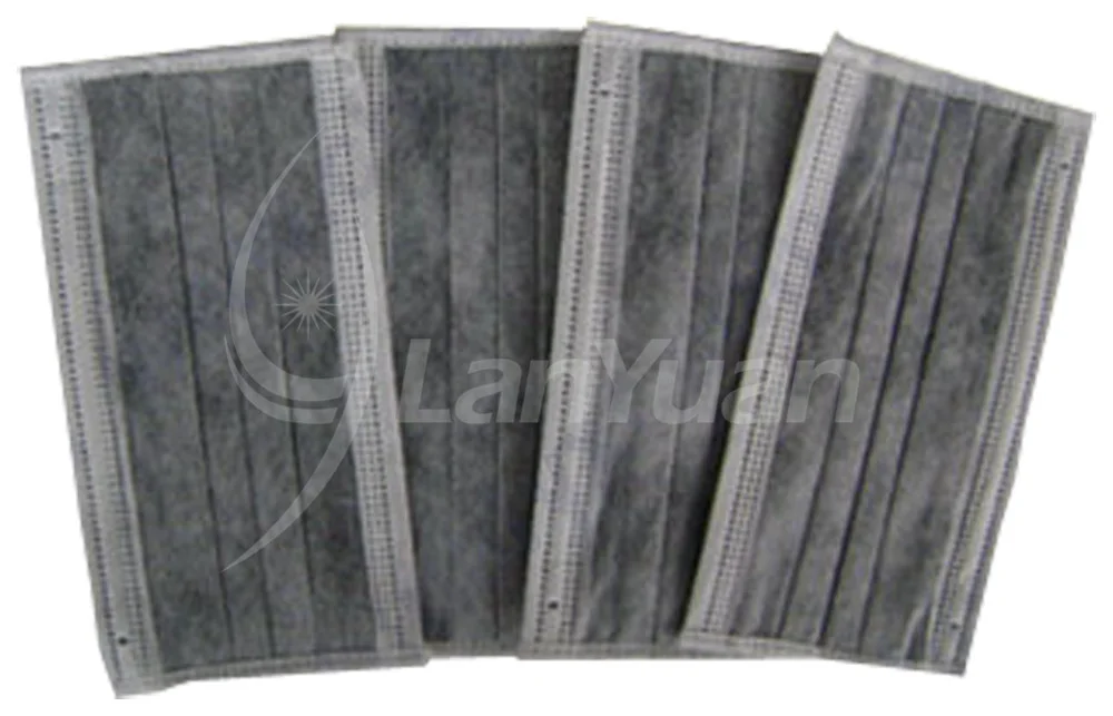 Einweg-Aktivkohle-Gesichtsmaske mit 4-lagiger Ohrschlaufe