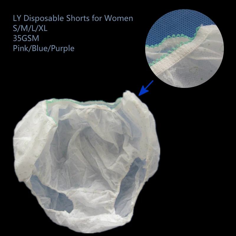 Disposable underwear for women with printing