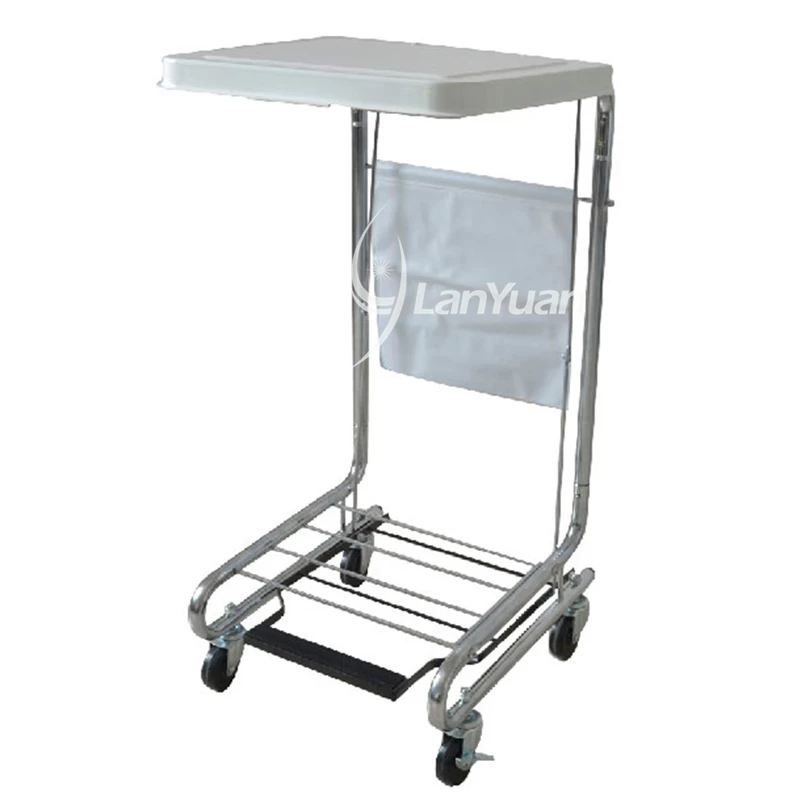 Hospital Cleaning cart Medical Trolley Hamper Stand