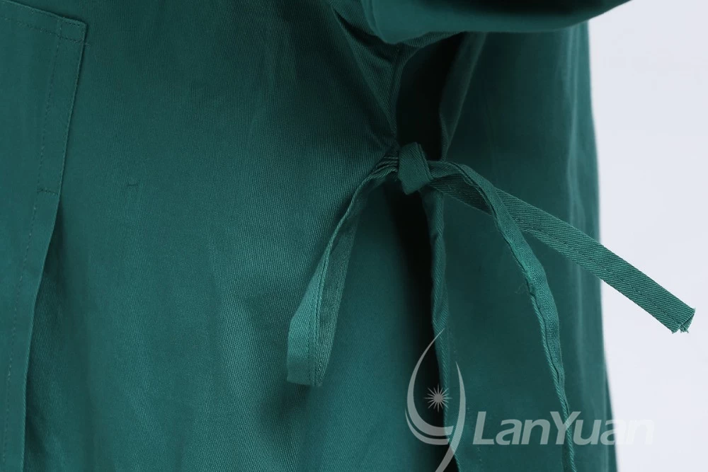 LY Dark Green Cotton/Polyester Cotton Surgical Gown