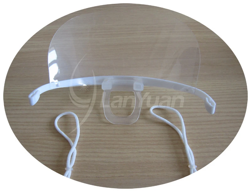 LY-G607 المضادة للضباب النظافة قناع بلاستيكية شفافة