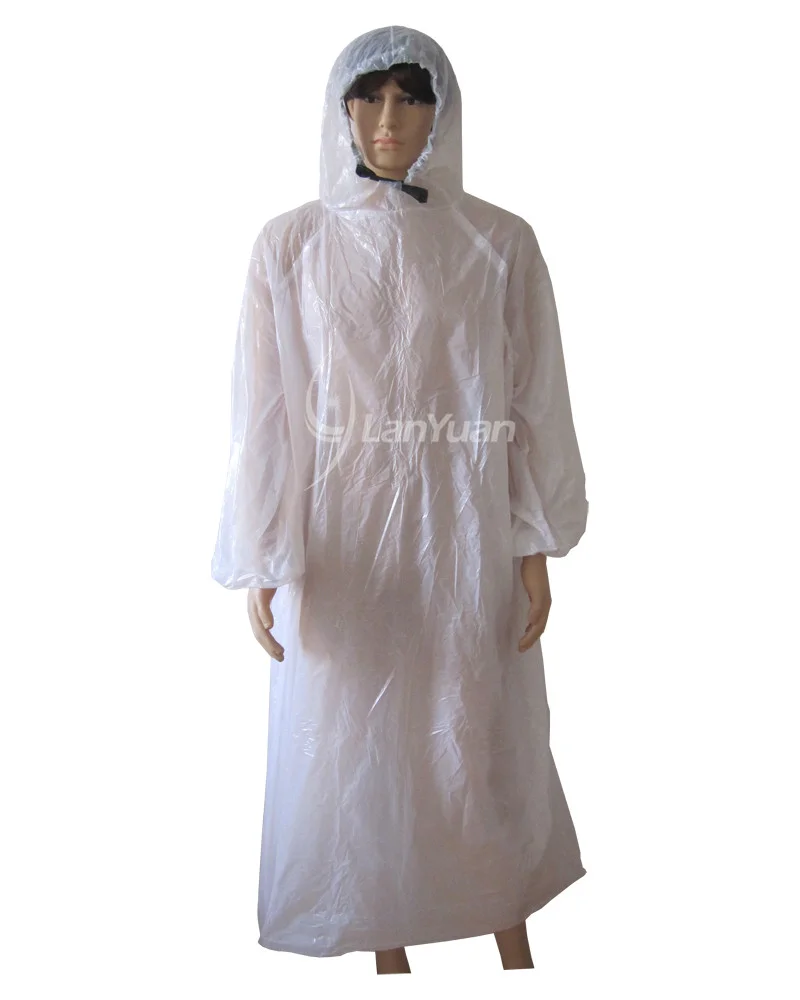 Lushing Cap and Elastic Cuff Disposable Poncho