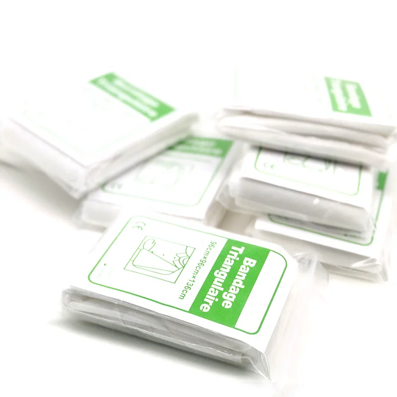 غير المنسوجة القطن الطوارئ ضمادة الثلاثي