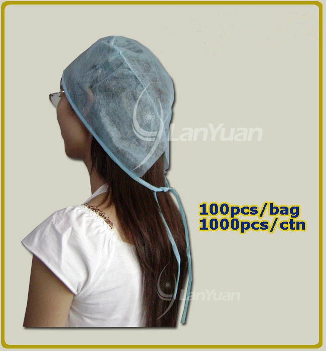 Non-woven Nurse Cap with Easy Tie