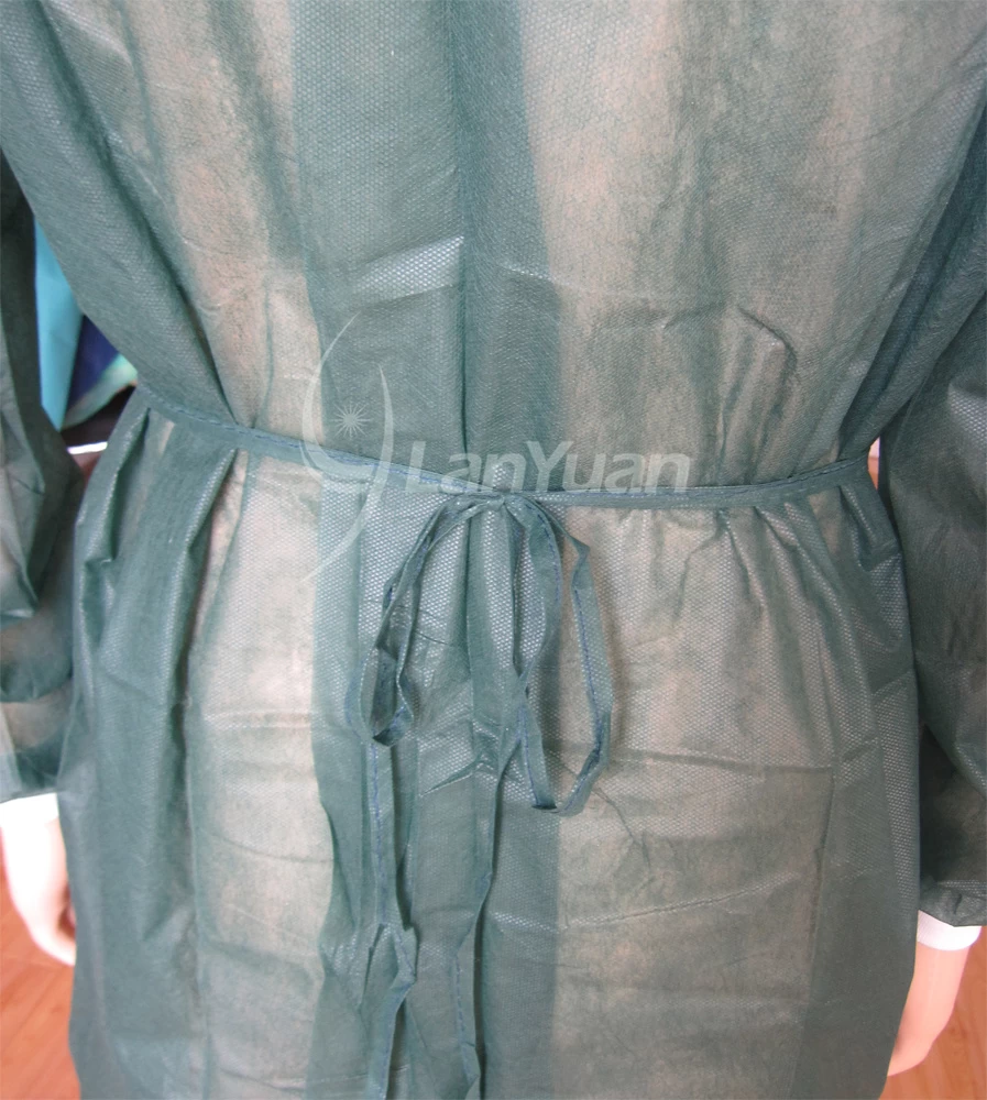 Non-woven disposable Isolation Gown with Knitted Cuffs