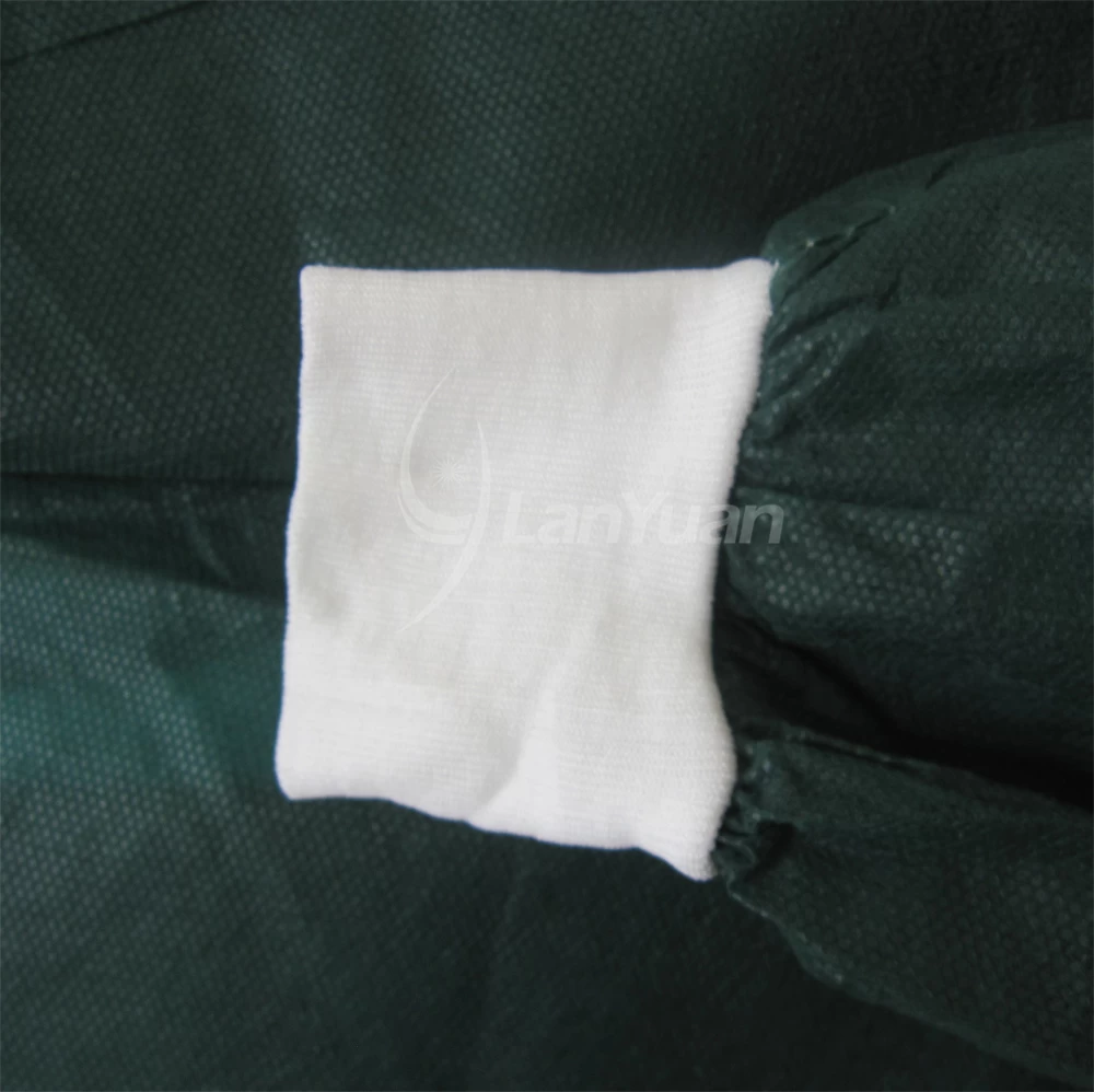 Non-woven disposable Isolation Gown with Knitted Cuffs
