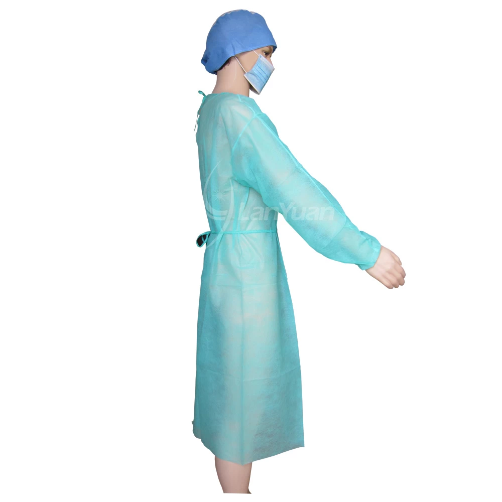 PP Green Isolation Gown With Elastic Cuffs