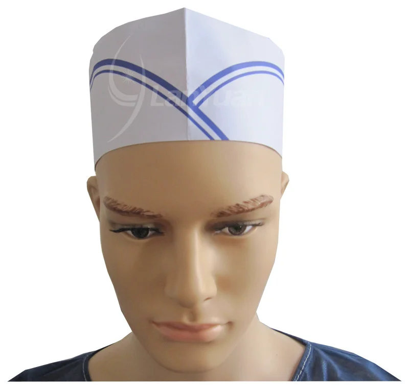 Chef de cocina de papel Sombrero (doble azul de Gaza)