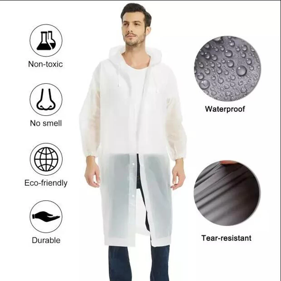 Producer Reusable Long Plastic EVA Raincoat