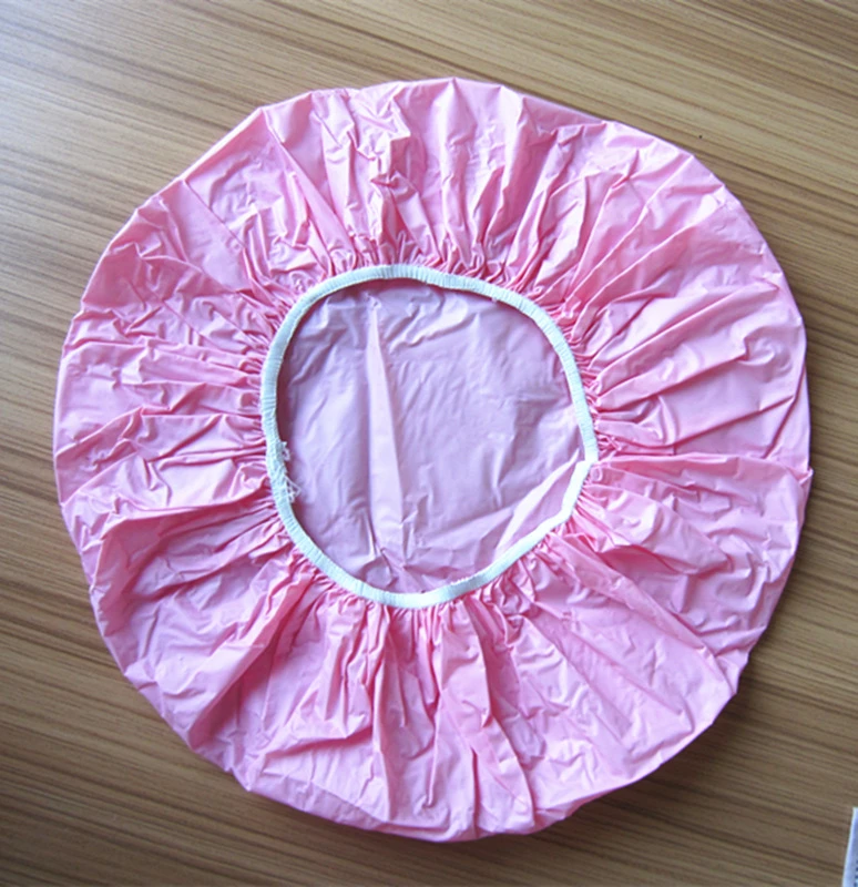 Rein Rosa PVC-Einzelschicht-Einweg-Bademütze