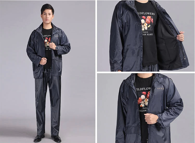 Raincoat with reflective tape top