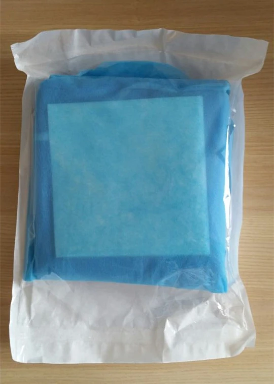 Reinforced Drape SMS Sterile Surgical Gown With Two Towels