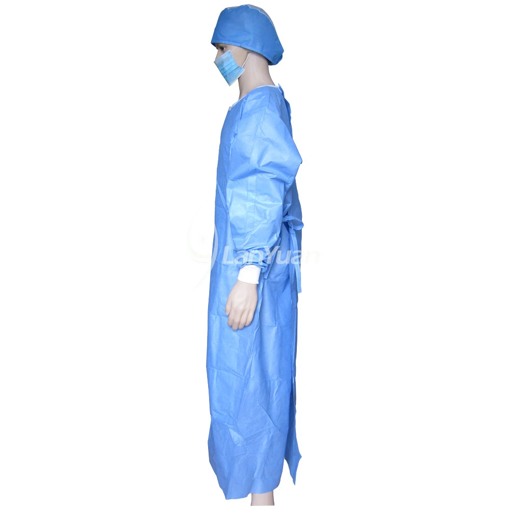 Reinforced Drape SMS Sterile Surgical Gown With Two Towels