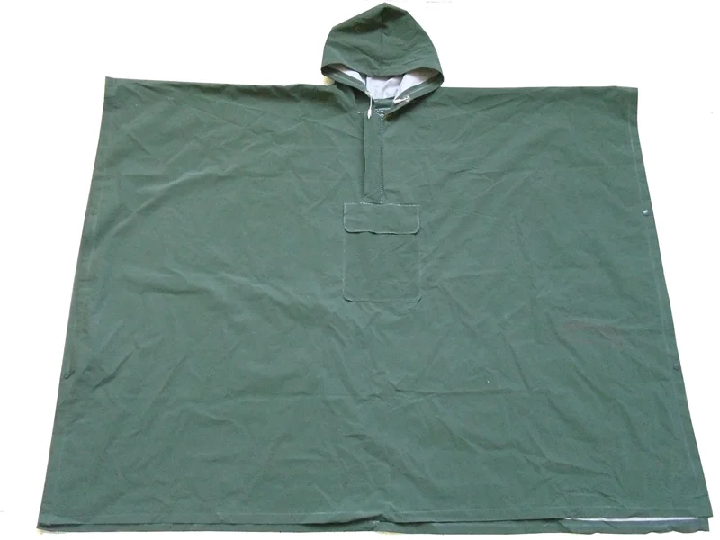 اللباس قابلة لإعادة الاستخدام Unicolor معطف واق من المطر مع زر المفاجئة