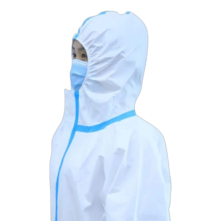 SF wasserdichter atmungsaktiver Overall mit Kapuze und blauem Taping