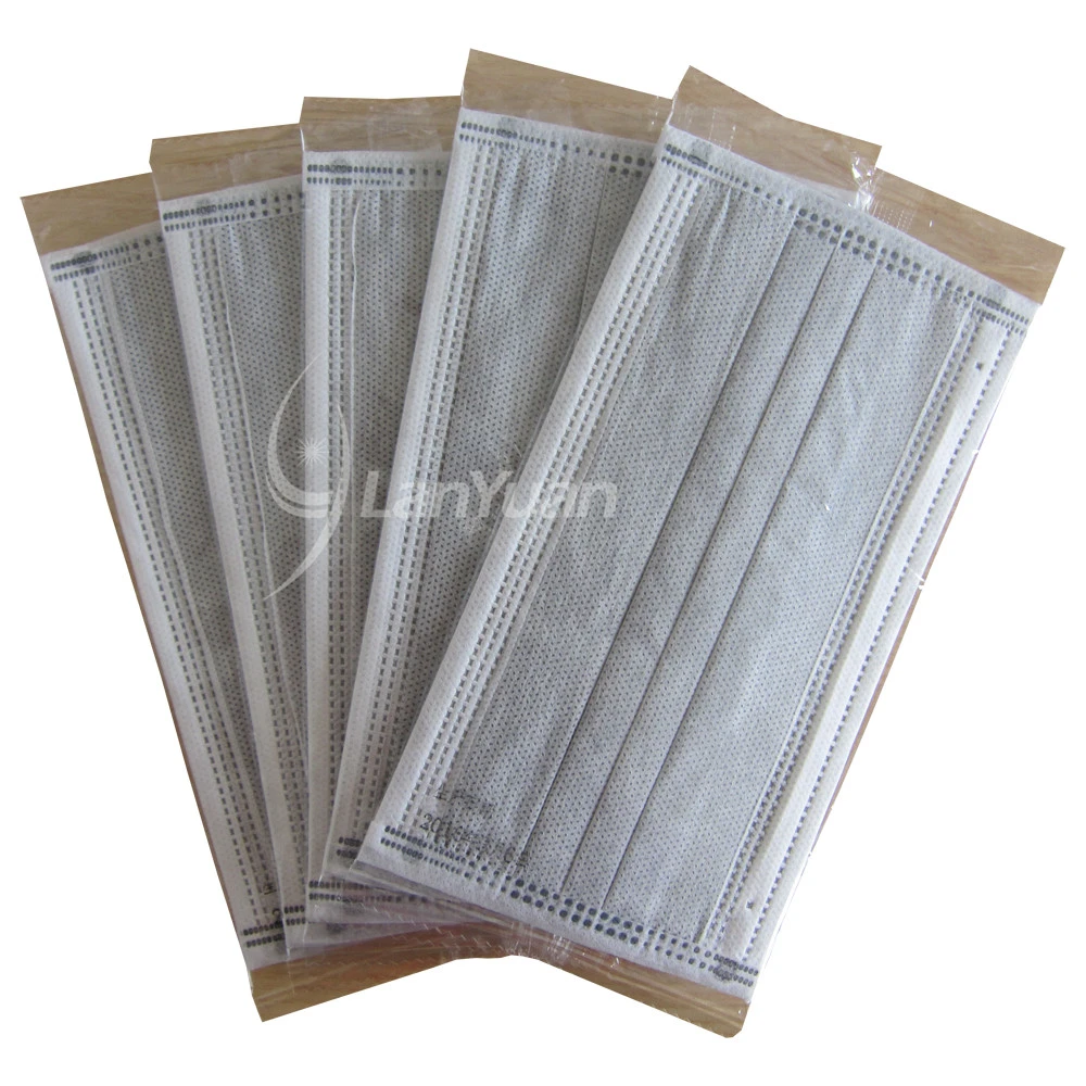 Single Piece Package Black Ear Loop Active Carbon Face Mask