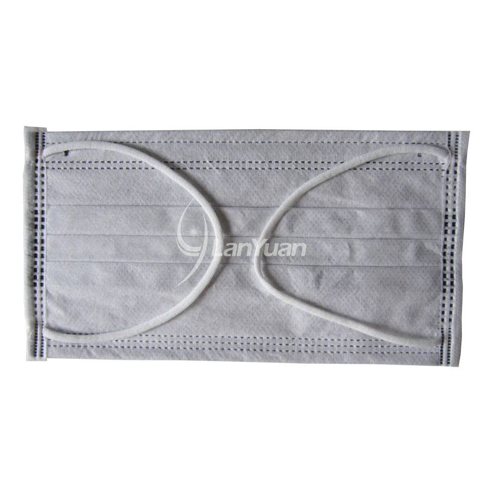 Single Piece Package Black Nonwoven Face Mask with Towers Pattern