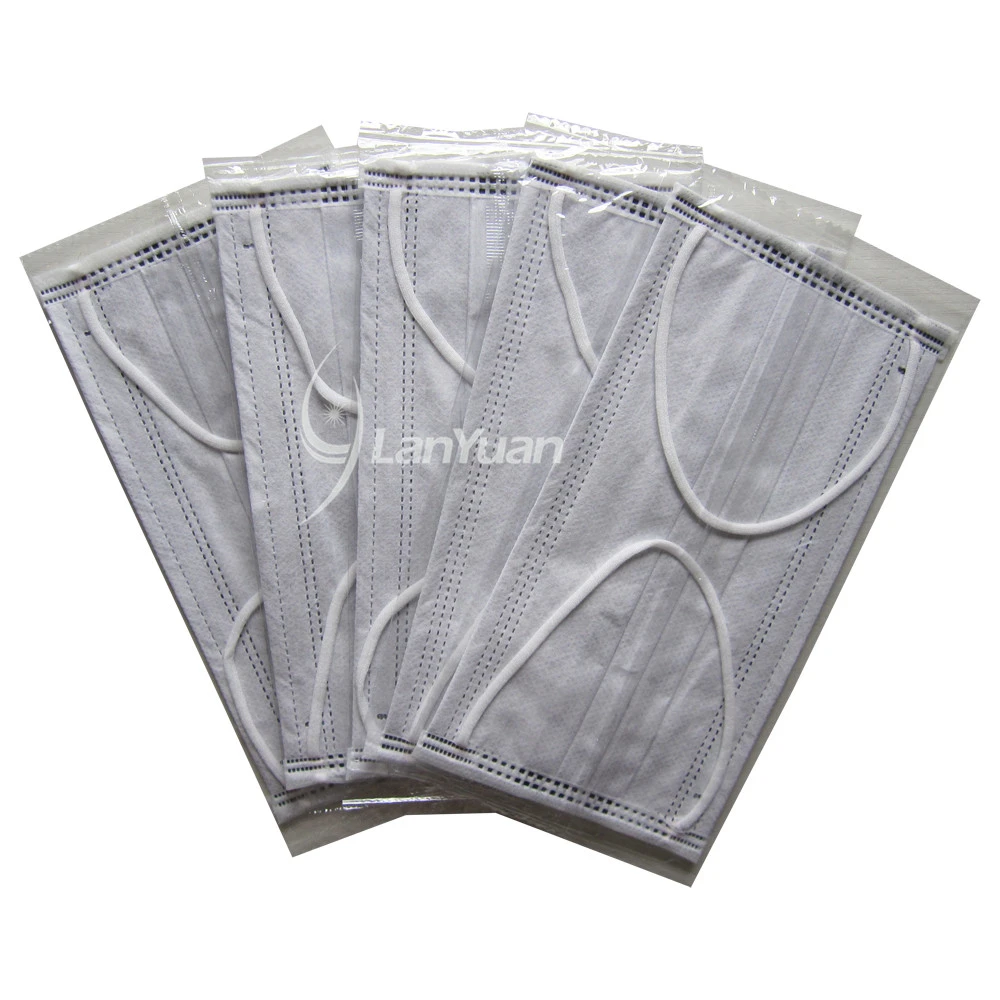 Single Piece Package Black Nonwoven Face Mask with Towers Pattern