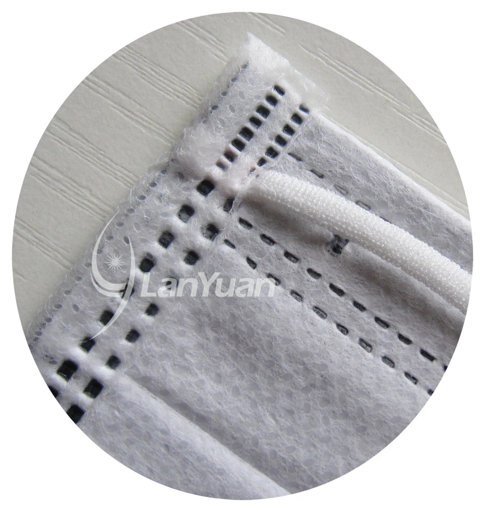 Single Piece Package Black Nonwoven Face Mask with Towers Pattern