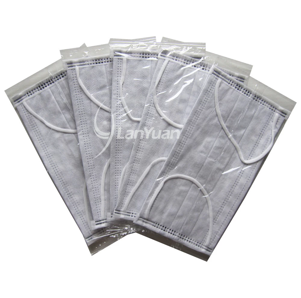 Single Piece Package Black and White Big Checked Pattern Ear Loop Face Mask