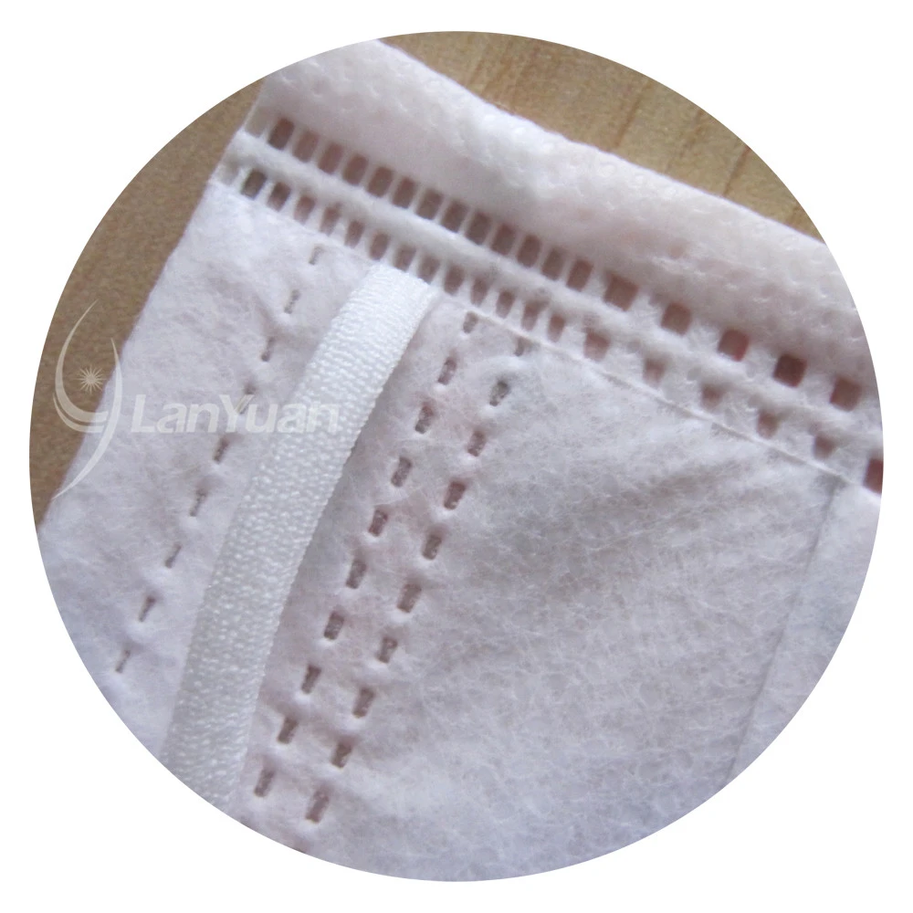 Single Piece Package Ear Loop Nonwoven Pink Face Mask With Flowers Pattern