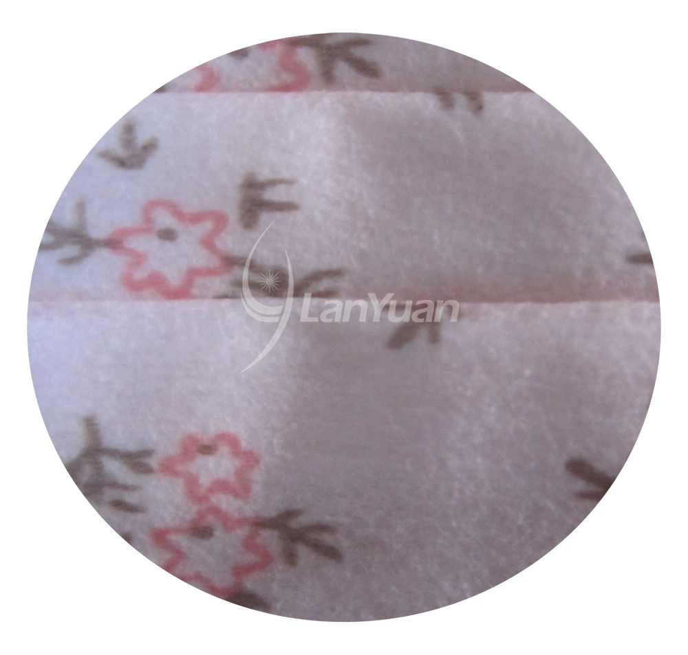 Single Piece Package Ear Loop Nonwoven Pink Face Mask With Flowers Pattern