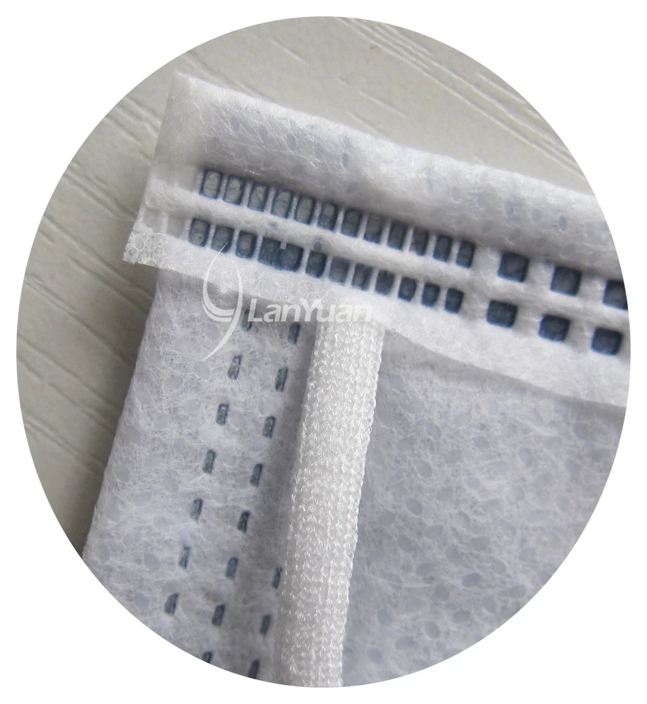 Single-piece Package Dark Blue Nonwoven Face Mask With Towers Patter