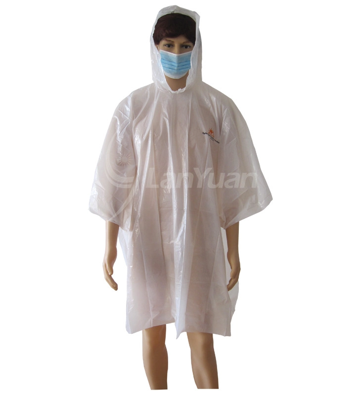 Spendid Lovely Weaher Banger Printed White Rain Poncho