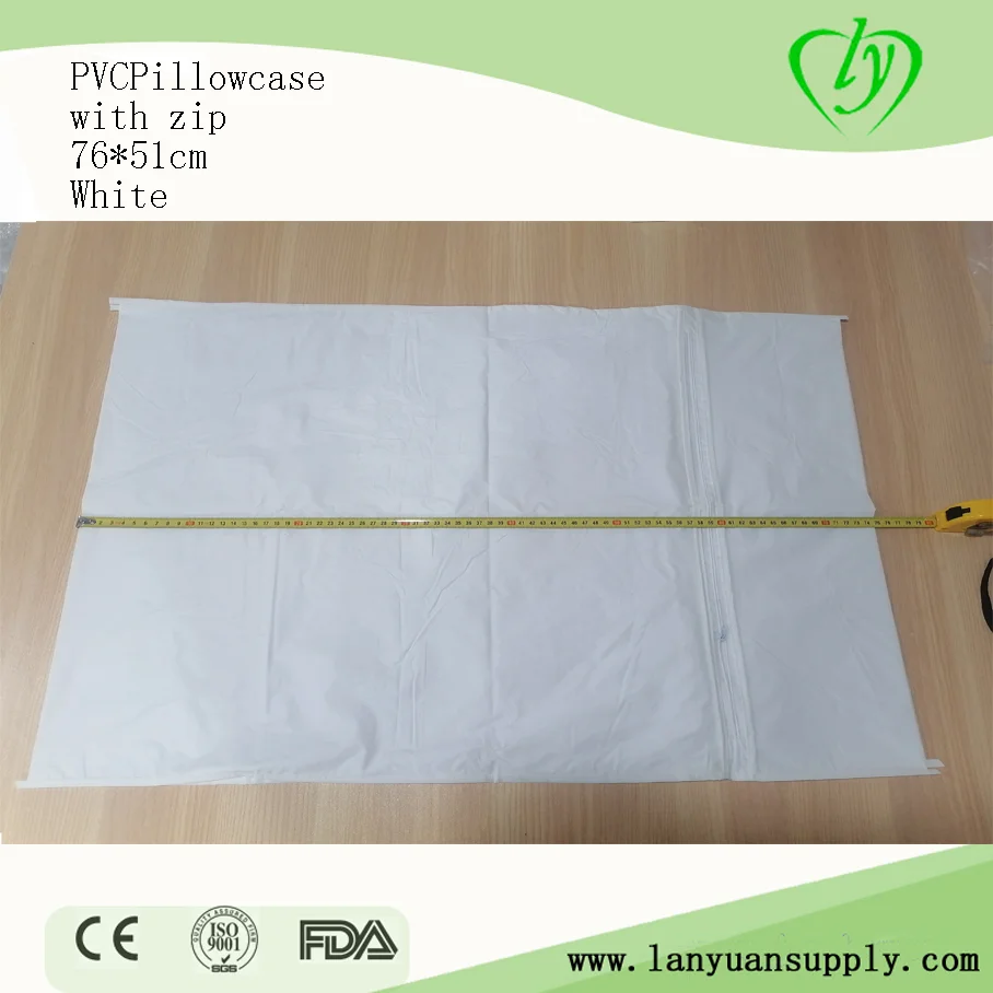 Suministro de cojín Cubierta de plástico PVC Almohada de PVC con cremallera