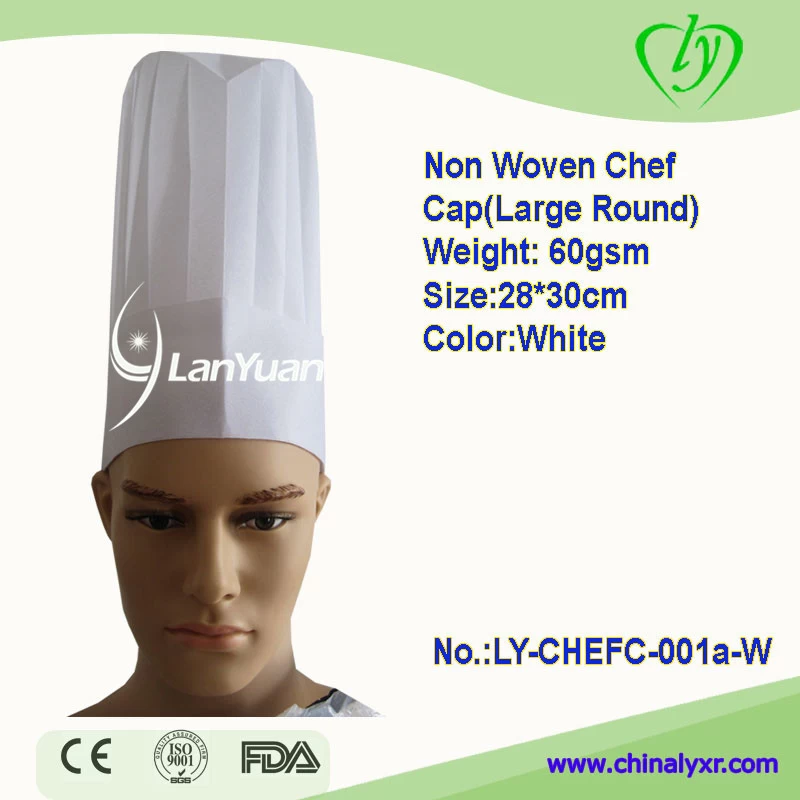 China Top-Round Non Woven Chef Cap manufacturer