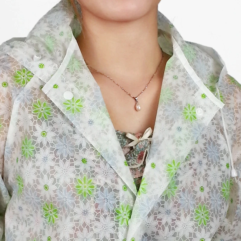 Waterproof Short-type Fresh Printed Rainsuit for Rain