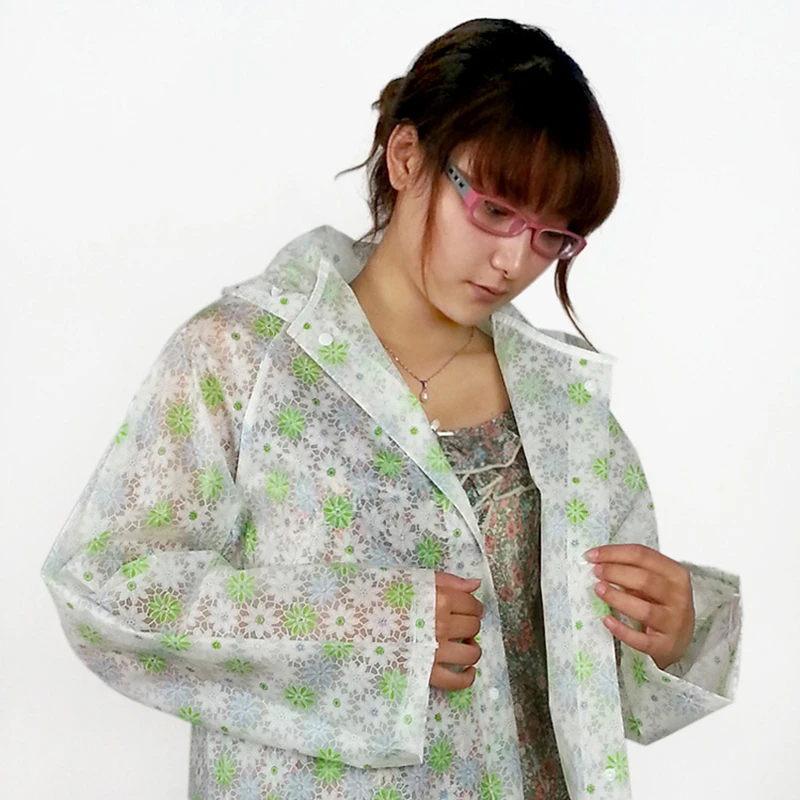 Waterproof Short-type Fresh Printed Rainsuit for Rain