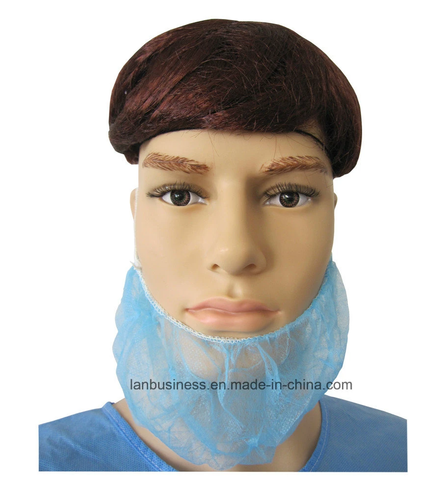 White Nonwoven Disposable Beard Cover for Food Indusries,Etc.