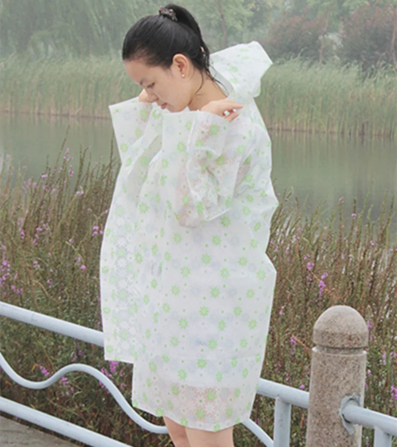 Windbreaker Style Rain Gear With Different Printing Patterns