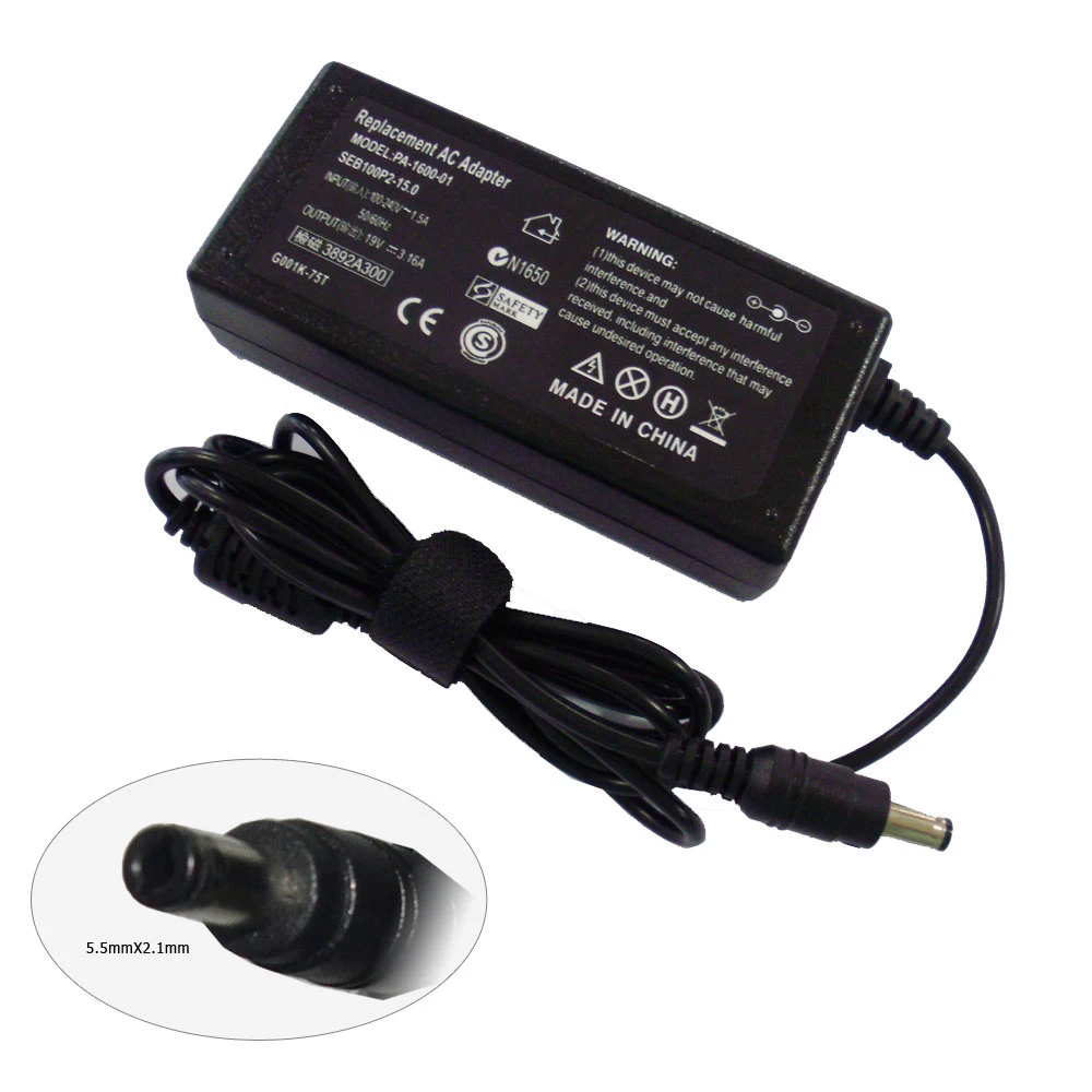 AC Adapter for ACER 19V 3.16A 60W 5.5X2.1mm from China esunvalley supplier