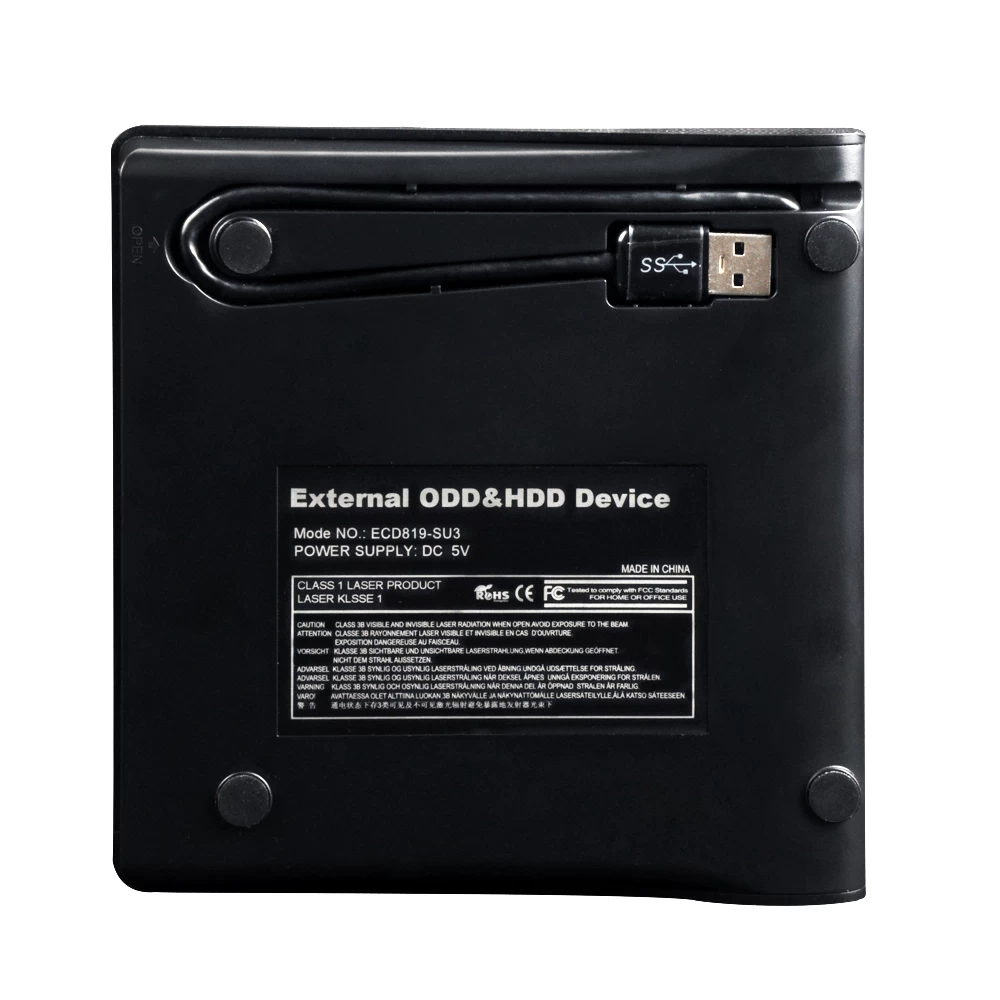 ECD819-SU3 USB 3.0 12.7MM External DVDRW Enclosure