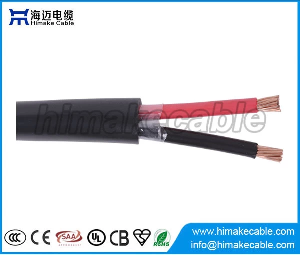 Cable eléctrico plano de 3 hilos gemelos con tierra BS estándar