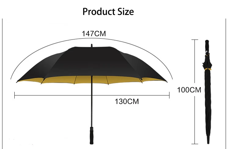 LOTUS Golf Automatic Open Extra Large Double Canopy Vented Windproof Golf Umbrella with Logo Printin